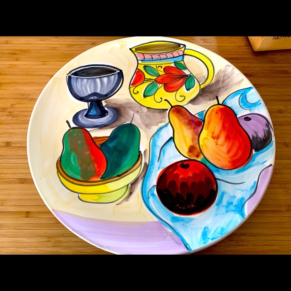 RARE Hand painted Pier 1 Italian dish